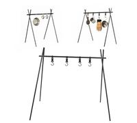 ZAWELIYO Support de Cuisson pour Feu de Camp, Barbecue, Batterie de Cuisine D'extérieur, Batterie de Cuisine de Pique-nique, de de Camping, Alliage D'aluminium Pl