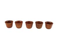 ZAWELIYO Tasses à thé en Bois Faites à la Main au Design Unique Multifonctionnel pour le café, le saké, les Boissons Chaudes, la Culture du thé Japonais pour la Maison, le café, le Magasin, le (Noir)