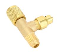 ZAWELIYO Valve de Charge de Réfrigérant, Valve D'échappement en Laiton Durable pour Outils de Réparation de Ligne de Climatisation, pour Collecteurs R22 R12