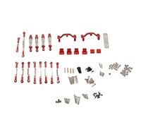 ZAWELIYO ZAWELIYOnq9sgmd6fi-11 Kit de tige de traction de voiture RC en alliage d'aluminium pour WPL C24 C14 C14K C24K C24K Rouge