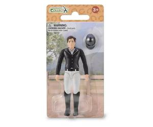 Zawodowa dżokejka z jasnym hełmem jeździeckim Collecta