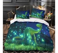 ZAWPPEUIO Dinosaur Night Housse de Couette 3D Effet Microfibre 3 Pièces 2 Taies Ultra Douce Animated Family Movie Linge de Lit Super Douce Résistante for Enfant Double（200x200cm）