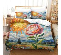 ZAWPPEUIO Fleur de Fatsia Japonica Parure De Couette Et Housse Couette avec Taie d'oreiller Parure Facile À Nettoyer pour Garçon Et Kids en Microfibre