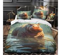 ZAWPPEUIO Goats Standing 3D Effekt dreiteiliger Mikrofaser Kinderzimmer Dekorative mit Reißverschluss Atmungsaktiv Farm Animals Bettbezug for Frauen,Fans,Erwachsene,Kinder King（220x240cm）