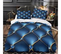 ZAWPPEUIO LuxuryFabric Linge de Lit 3D Imprimée Microfibre 3 Pièces Taie Super Douce ModernGlamour Ensemble De Literie Hypoallergique Confortable for Hommes Enfants Double（200x200cm）