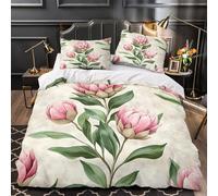 ZAWPPEUIO Rose Protea Flowers Housse de Couette Microfibre Résistante 3D Imprimée 3 Pièces Taie Ultra Douce Botanical Jardin Ensemble De Literie Confortable Hypoallergique for Fille King（220x240cm）