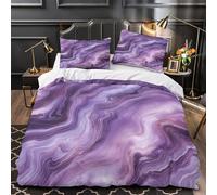 ZAWPPEUIO Violet Swirl Housse de Couette Microfibre Résistante 3D Imprimée 3 Pièces Éclair Douce Abstrait Fluid Parure de Lit Respirante Hypoallergique for Enfants Garçons Ado Single（140x200cm）