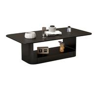 ZAWQFDZ Petite Table Basse, Petite Table en Marbre, Petites Tables Centrales, avec Étagère de Rangement, pour Salon, Bureau à Domicile, Chambre à Coucher(Black,40x50x100cm/15.7x16.9x39.3in)