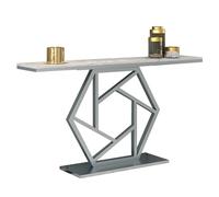 ZAWQFDZ Table D'entrée Minimaliste, Console Moderne en Marbre pour Le Salon, avec Texture Pierre Irrégulière pour L'entrée, Le Salon, Le Bureau ou Le Hall D'hôtel(Silver,47.2in/120cm)