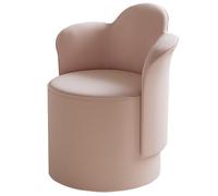 ZAWQFDZ Tabouret de Coiffeuse Pivotant à 360 Degrés, Tabouret pour Coiffeuse Rond en Velours, avec Dossier pour Chambre, Salon ou Coiffeuse(Pink)