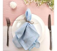 ZAWR 50 PCS Rose Gaze Crêpe Tissu Serviettes Pack Pur Coton Gaze Serviette Tissu 40x40 cm Mariage Décor Usage Quotidien Dîner Torchon