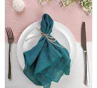 ZAWR 50 PCS Rose Gaze Crêpe Tissu Serviettes Pack Pur Coton Gaze Serviette Tissu 40x40 cm Mariage Décor Usage Quotidien Dîner Torchon