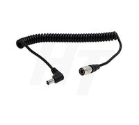 Zaxcom ZOOM F4 F8 Câble d'alimentation spiralé à angle droit DC Barrel Hirose 4 broches pour appareils audio 664