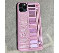 Zaxgf pour iPhone 12 Pro Max Coque Pop Fard à Paupières Motif TPU Drop Shock Résistant aux Rayures Coque de Protection pour iPhone 12 Pro Max,01 Palette de fards à paupières rose