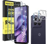 ZAXGLAR Verre Trempé pour Motorola Moto G17/ G17 Power,2 Pièces Protecteurs d'écran + 2 Pièces Caméra Arrière Protecteur, Ultra Résistant Vitre Protecteur, Clarté HD, sans Bulles, Anti-Rayures