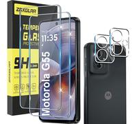 ZAXGLAR Verre Trempé pour Motorola Moto G55 5G,2 Pièces Protecteurs d'écran + 2 Pièces Caméra Arrière Protecteur, Ultra Résistant Vitre Protecteur, Clarté HD, sans Bulles, Anti-Rayures