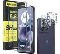 ZAXGLAR Verre Trempé pour Motorola Moto G86 5G,2 Pièces Protecteurs d'écran + 2 Pièces Caméra Arrière Protecteur, Ultra Résistant Vitre Protecteur, Clarté HD, sans Bulles, Anti-Rayures