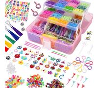 Zaxiva 17500+ Pièce Elastique Bracelet Kit, 28 Couleurs Bricolage Élastique Loom Bands Kit avec Boîte de Rangement, Convient Fabriquer Activites Manuelles pour Enfants,Cadeau pour garçons et filles