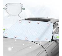 Zaxiva Bache Voiture Dégivreur Pare Brise et Rétroviseurs Latéraux, 5couches Protection Pare Brise Hiver for SUV, Camping-cars, Camionnettes et Camions, Bache Protection Voiture et Sangle D'accrochage