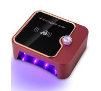 Zaxiva Lampe à ongles UV LED rechargeable,Lampe UV Ongles Gel,120s chronométrage libre,Capteur Automatique et Ecran LCD,lampes UV avec Capteur Automatique pour Vernis à ongles Gels,Maison et au Salon