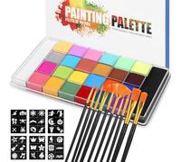Zaxiva Palette Maquillage de 26 Couleurs Peinture Corporelle, Sets de Maquillage non Toxique de Peinture Visage, Idéal pour Cosplay d'Halloween, Carnaval, Body Painting pour Les Enfants et les Adultes