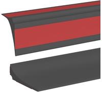 Zayejod 3 Mètres Bande d'étanchéité Silicone Pliable Barrage d'eau Seuil de Douche Joint Douche Barriere de Douche Anti Débordement pour Salle de Bain Evier Cuisine,45x15mm Noir(Deux Côtés Adhésifs)