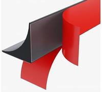 Zayejod 3 Mètres Silicone Profil Finition Plan de Travail Joint de Finition Plan de Travail Adhésif Moulure Angle Plinthe, Bande d'étanchéité pour Cuisine, Salle de Bain, Carrelage(Noir,13x13mm)