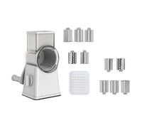 ZAYIUKI Coupe-légumes rotatif manuel avec lame en acier interchangeable pour trancher sans effort et outil de cuisine en dés