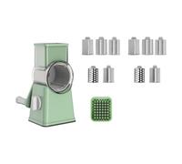 ZAYIUKI Coupe-légumes rotatif manuel avec lame en acier interchangeable pour trancher sans effort et outil de cuisine en dés