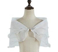 ZAYIUKI Élégant châle de mariée transparent à 3 couches enveloppant les épaules léger pour robe de mariée couverture des bras
