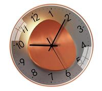 ZAYIUKI Horloge murale élégante et silencieuse de 20,3 cm pour décoration de salon, sans tic-tac en verre, fonctionne avec des piles, horloges murales précises en verre