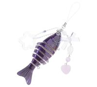 ZAYIUKI Lanière de téléphone portable réaliste en forme de poisson et d'étoile, fait à la main, accessoire mobile pour homme et femme