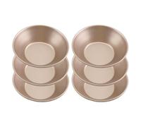 ZAYIUKI Lot de 6 moules à tartelettes antiadhésifs professionnels en acier carbone pour pâtisserie et dessert pour une répartition homogène de la chaleur