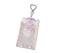 ZAYIUKI Porte-cartes photo porte-clés à paillettes motif ailes d'ange pour étudiant - Accessoire pour carte de crédit