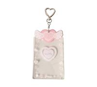 ZAYIUKI Porte-cartes photo porte-clés à paillettes motif ailes d'ange pour étudiant - Accessoire pour carte de crédit