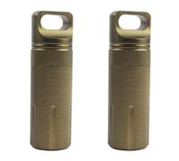 ZAYIUKI Porte-clés étanche en alliage d'aluminium pour pilules de poche, porte-clés léger, étui de voyage, bouteilles de médicaments