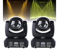 ZAYMGPD Projecteur à Tête Mobile 100 W, 7 Modes, 7 Couleurs,6 + 12 Prismes,Rotation Horizontale 540°,Rotation Verticale 170°,Commande Vocale, Idéal pour Les Fêtes, Les Bars Et Les Scènes,Lot De 2