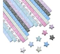 Zayookey 1080 Feuilles Mignon Canard Papier Origami Étoiles Lucky Stars Paper Strips Couleur Bandes Papier pour Étoiles Origami pour DIY Art Artisanat Décoration de Fête (B)