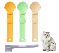 Zayookey 3Pcs Mangeoires à Bande pour Chat Cat Strip Treat Feeder Multifonctionnelle Distributeur Cat Squeeze Spoons for Wet Food Happy Spoon pour Animaux (4 pièces)