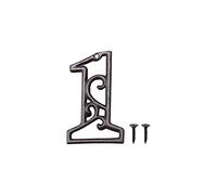Zayookey Métal Numéro de Maison en Fonte extérieur Moderne House Numbers Metal Sign Numéro de Porte Style rétro Numéro D'adresse Pour café, Bar, Restaurant (Numéro 1)