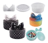 Zayookey Moule Resine Epoxy Boite, Moule en Silicone avec Couvercle, Rond Storage Box Resin Mold pour Moulage en Résine Époxy Bricolage Boîte à Bijoux Rangement Conteneur de Bonbons(Storage Box Mold)