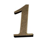 Zayookey Numéro de Maison en Antiquité le Cuivre Numéros de Porte 4 Pouces (10 cm) Numéro de Adresse Métal Numéro 3D Auto-Adhésif Modern Alloy House Number (Door Number 1)