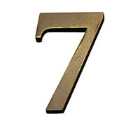 Zayookey Numéro de Maison en Antiquité le Cuivre Numéros de Porte 4 Pouces (10 cm) Numéro de Adresse Métal Numéro 3D Auto-Adhésif Modern Alloy House Number (Door Number 7)