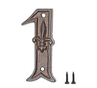 Zayookey Numéro de Maison en Métal Numéro de Porte Style Rétro Numéro D'adresse 4.7 Pouces Metal House Numbers pour boîte aux Lettres (Numéro 1)