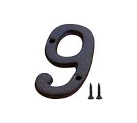 Zayookey Numéros d'Adresse de Maison Métal Numéros de Rue House Numbers Numéros de Porte pour Mur Logo (Numéro 9)