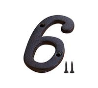 Zayookey Numéros d'Adresse de Maison Métal Numéros de Rue House Numbers Numéros de Porte pour Mur Logo (Numéro 6)