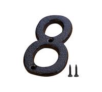 Zayookey Numéros d'Adresse de Maison Métal Numéros de Rue House Numbers Numéros de Porte pour Mur Logo (Numéro 8)