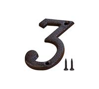Zayookey Numéros d'Adresse de Maison Métal Numéros de Rue House Numbers Numéros de Porte pour Mur Logo (Numéro 3)