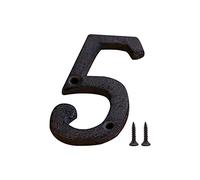 Zayookey Numéros d'Adresse de Maison Métal Numéros de Rue House Numbers Numéros de Porte pour Mur Logo (Numéro 5)