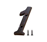 Zayookey Numéros d'Adresse de Maison Métal Numéros de Rue House Numbers Numéros de Porte pour Mur Logo (Numéro 1)